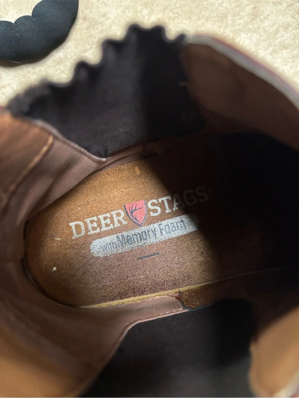 Deer Stags Men's Brown Leather Chelsea Boots